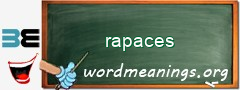 WordMeaning blackboard for rapaces